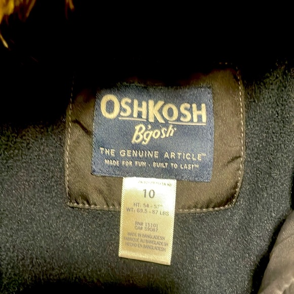 BOYS OshKosh B’gosh Black Puff Coat - Picture 2 of 5